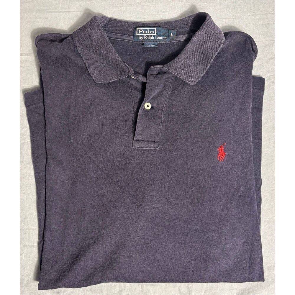 Polo Ralph Lauren Polo Shirt Mens Large Dark Purple Red Pony Logo